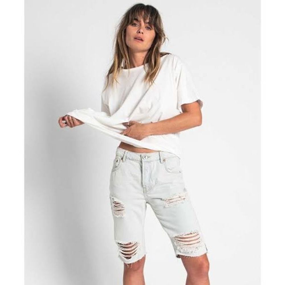 NWT One Teaspoon BRANDO LONGLINE TRUCKERS MID WAIST RELAXED SHORT Size 24